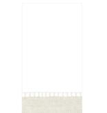 Linen Border Paper Linen Guest Towel Napkins in Natural