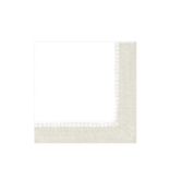 Linen Border Paper Cocktail Napkins in Natural