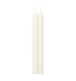 Straight Taper 10" Candles in White