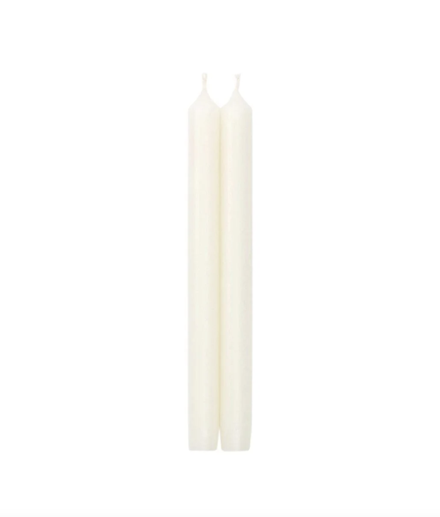 Straight Taper 10" Candles in White