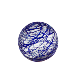 3" Sphere Clear w/Cobalt Cobweb