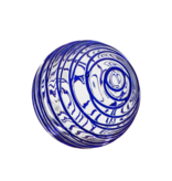4.5" Sphere Clear w/Cobalt Threads
