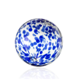 4.5" Sphere Clear w/Cobalt Spots