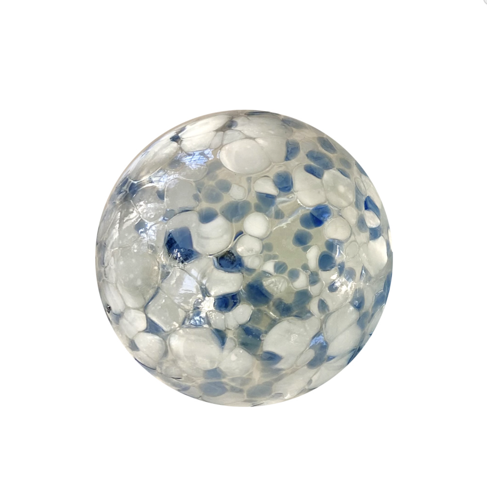 4.5" Sphere Denim & White Speckled