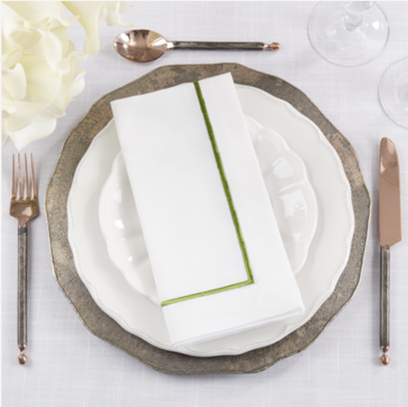Embroidered Line Design Napkin