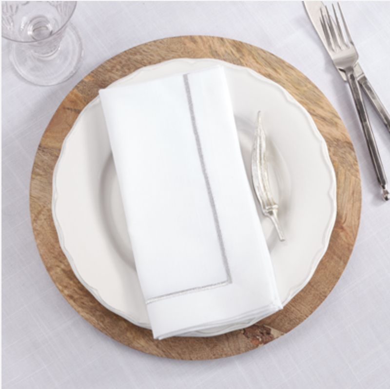 Embroidered Line Design Napkin