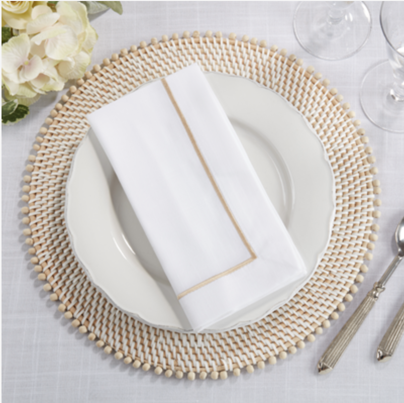 Embroidered Line Design Napkin