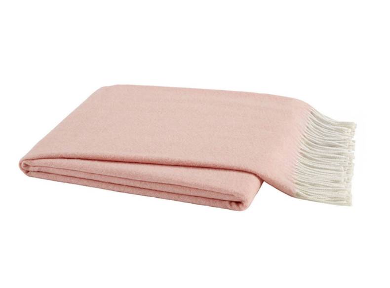 Blush Italian Herringbone Throw