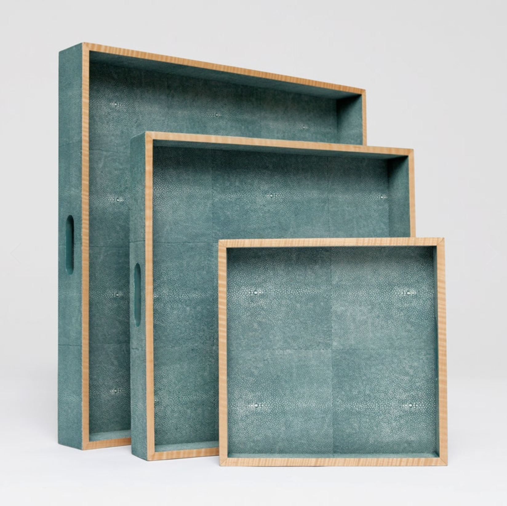 Amina Faux Shagreen Tray