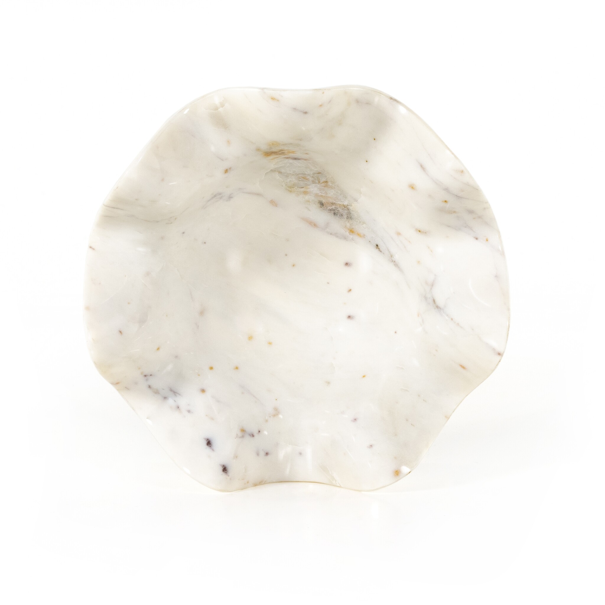 Lotus Bowl - White Marble