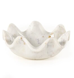 Lotus Bowl - White Marble