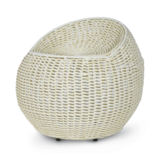 Outdoor Open Weave Wicker Stool
