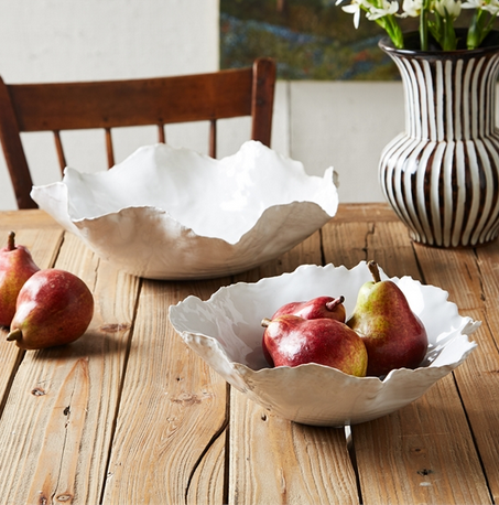Small White Free Form Bowl (food safe)