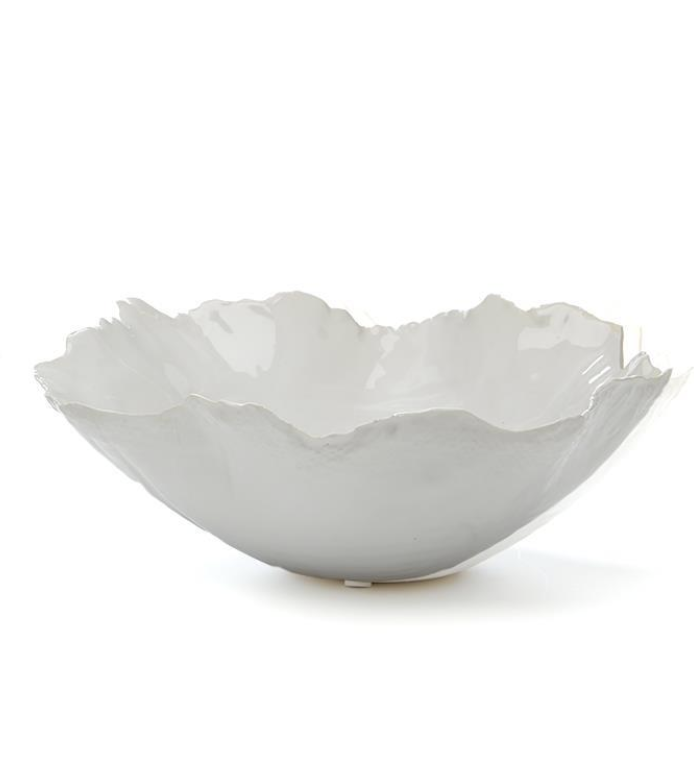 Small White Free Form Bowl (food safe)