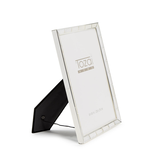 Silver Plated Metal Photo Frame W MOP 8 x 10