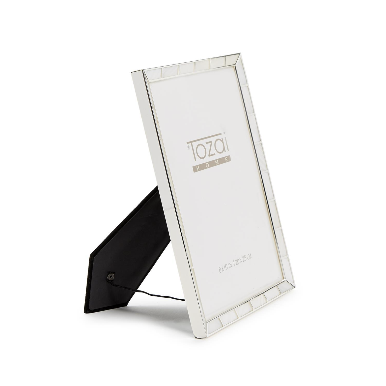 Silver Plated Metal Photo Frame W MOP 8 x 10