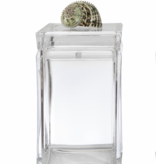 Clear Acrylic Square Canister with Green Turbo