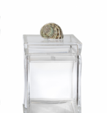 Clear Acrylic Square Canister with Green Turbo