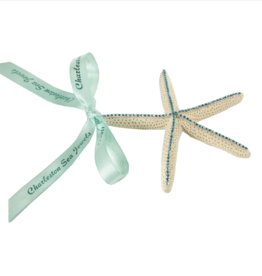 Starfish Ornament with Aqua Crystals