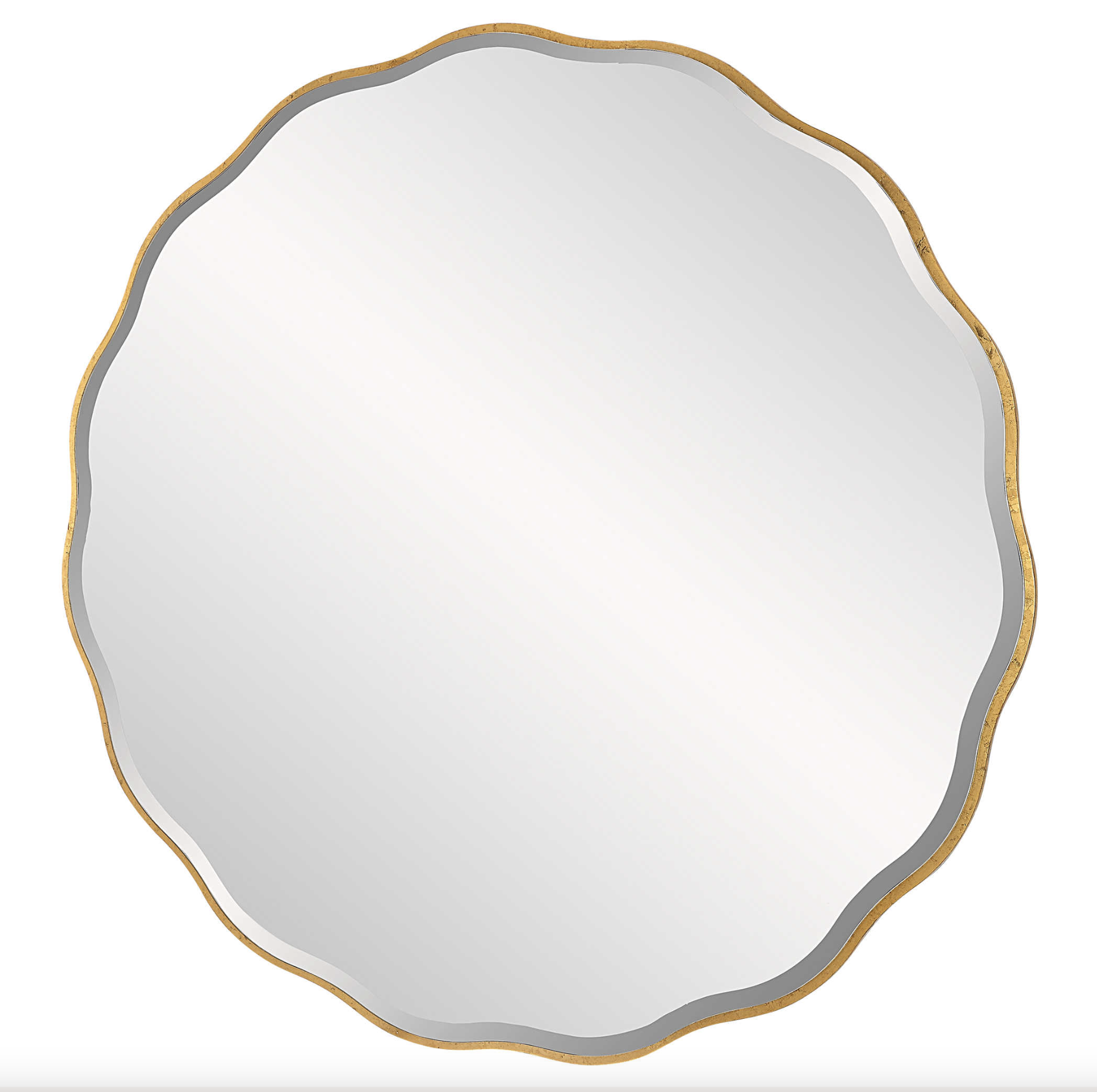 Aneta Large Round Mirror, Gold - 60"