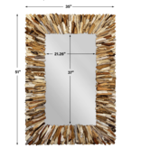 Teak Branch Mirror