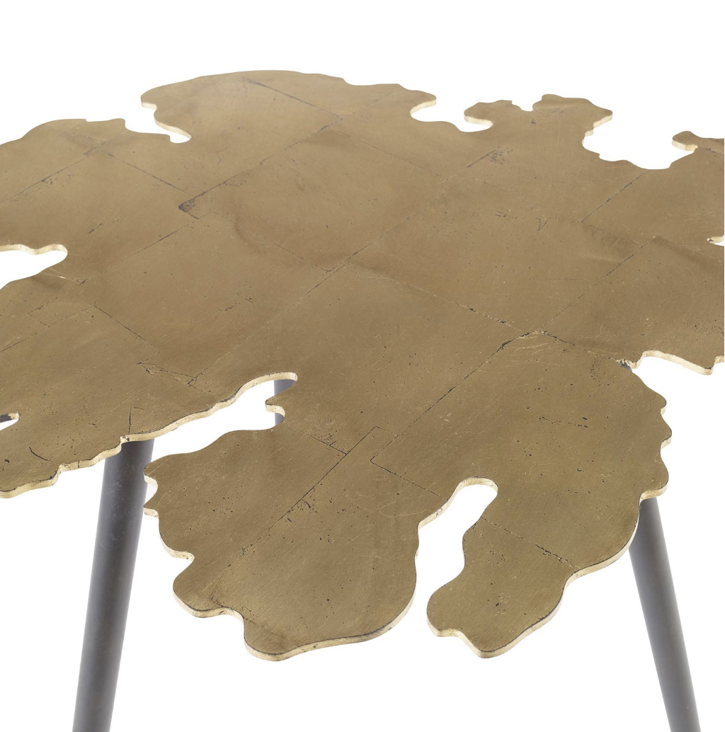 Linden Gold Leaf Accent Table