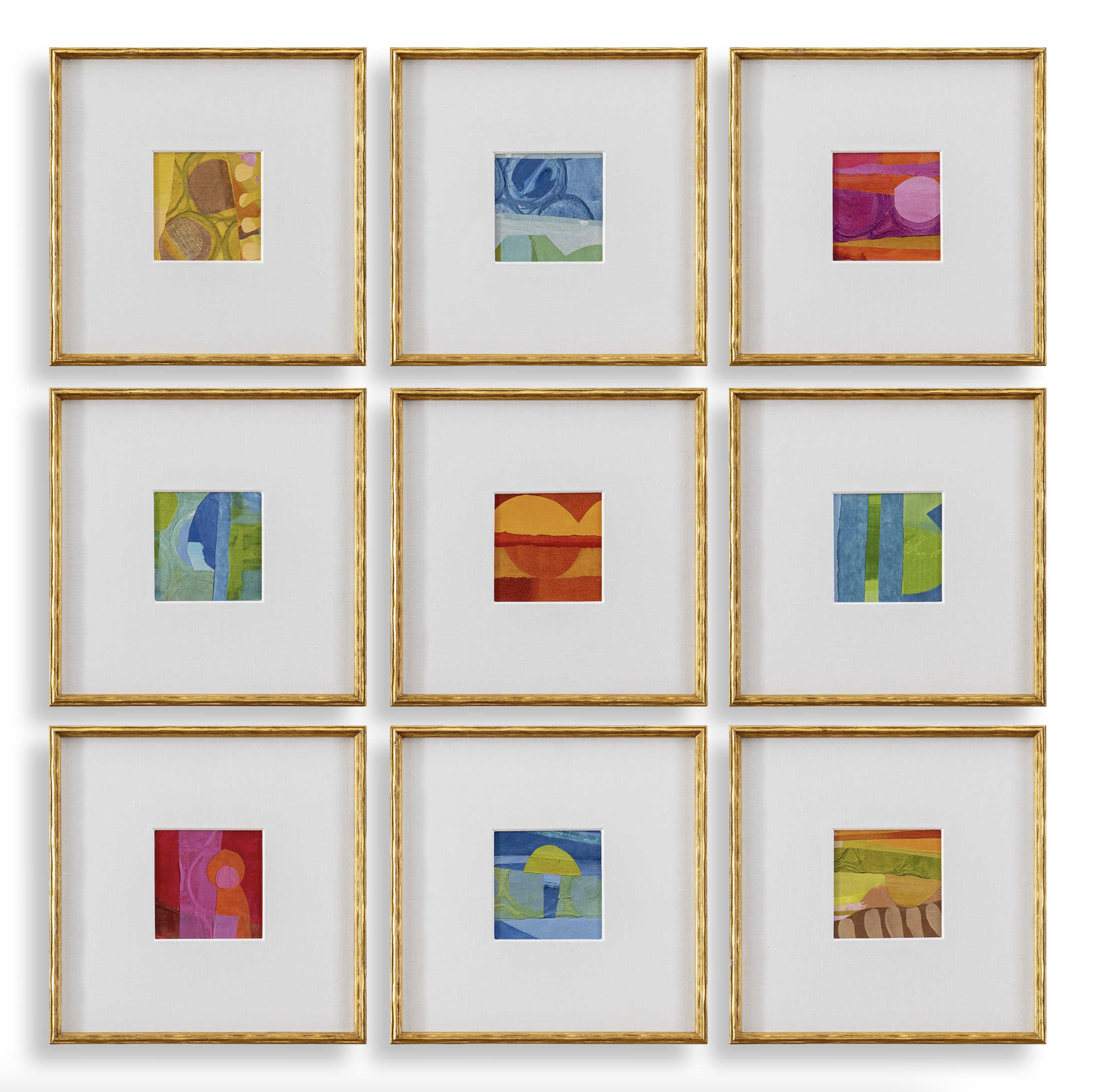 Petite Bijoux Framed Canvases - Brilliant, S/9