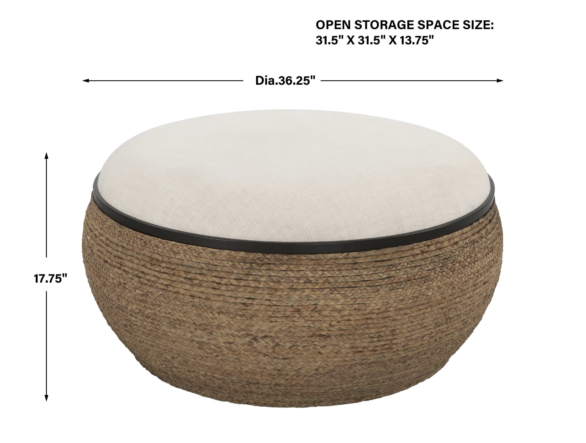 Island Ottoman, Large