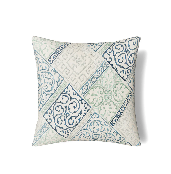 Ann Gish Inc. Oporto Pillow - Blue 22x22