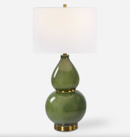 Gourd Table Lamp, Green