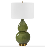 Gourd Table Lamp, Green