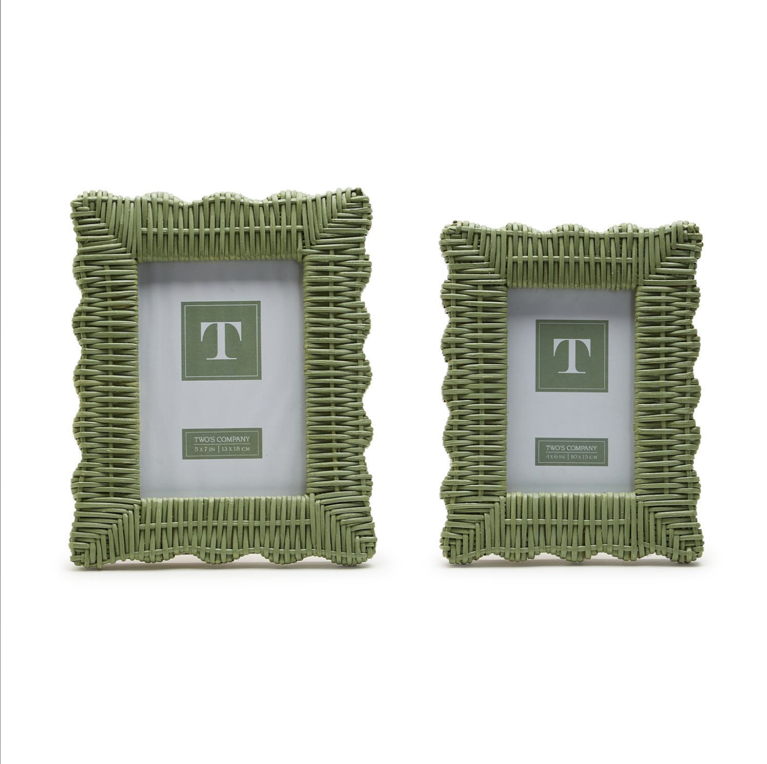 Green Wicker Photo Frame 5x7