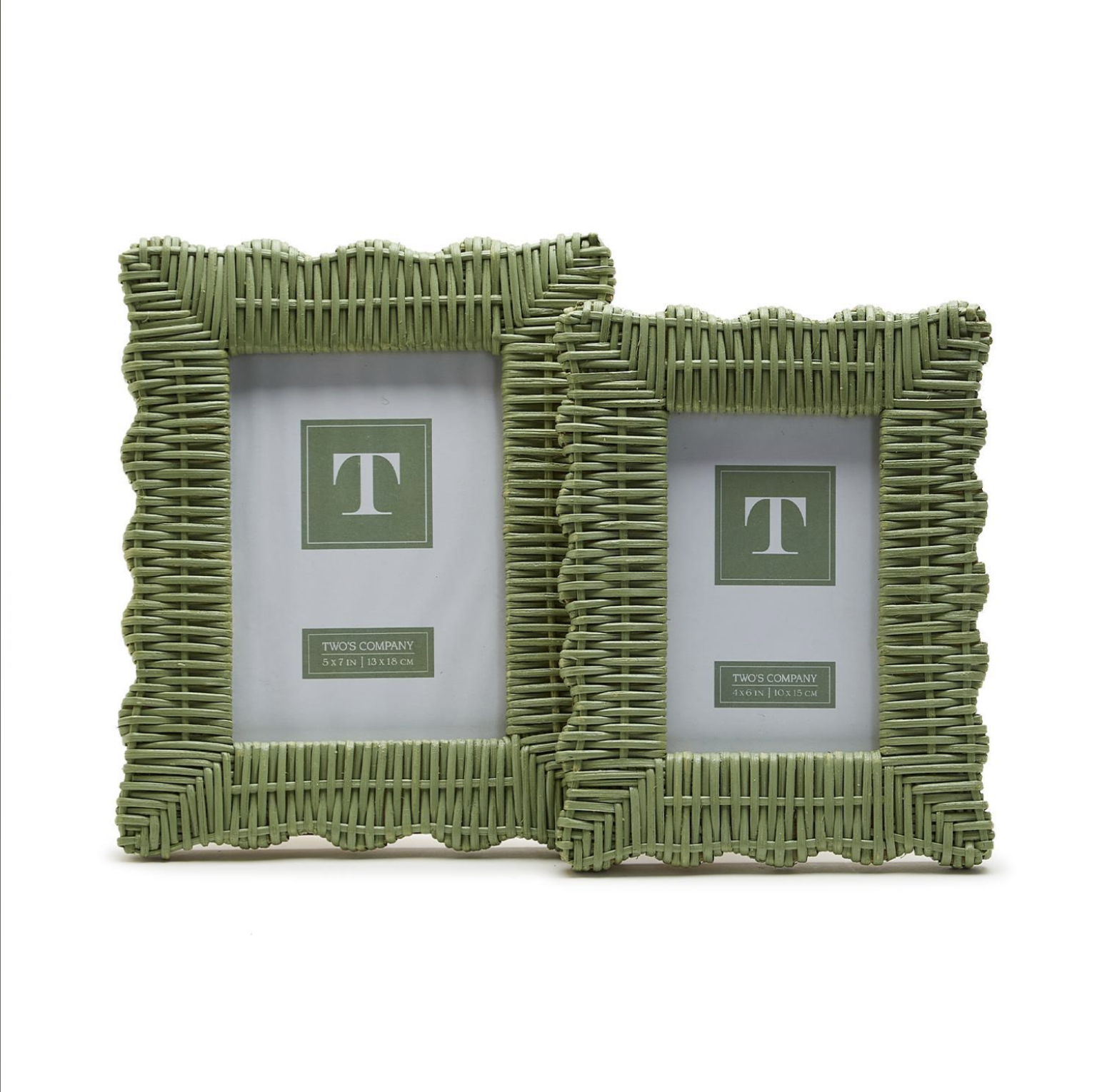 Green Wicker Photo Frame 5x7