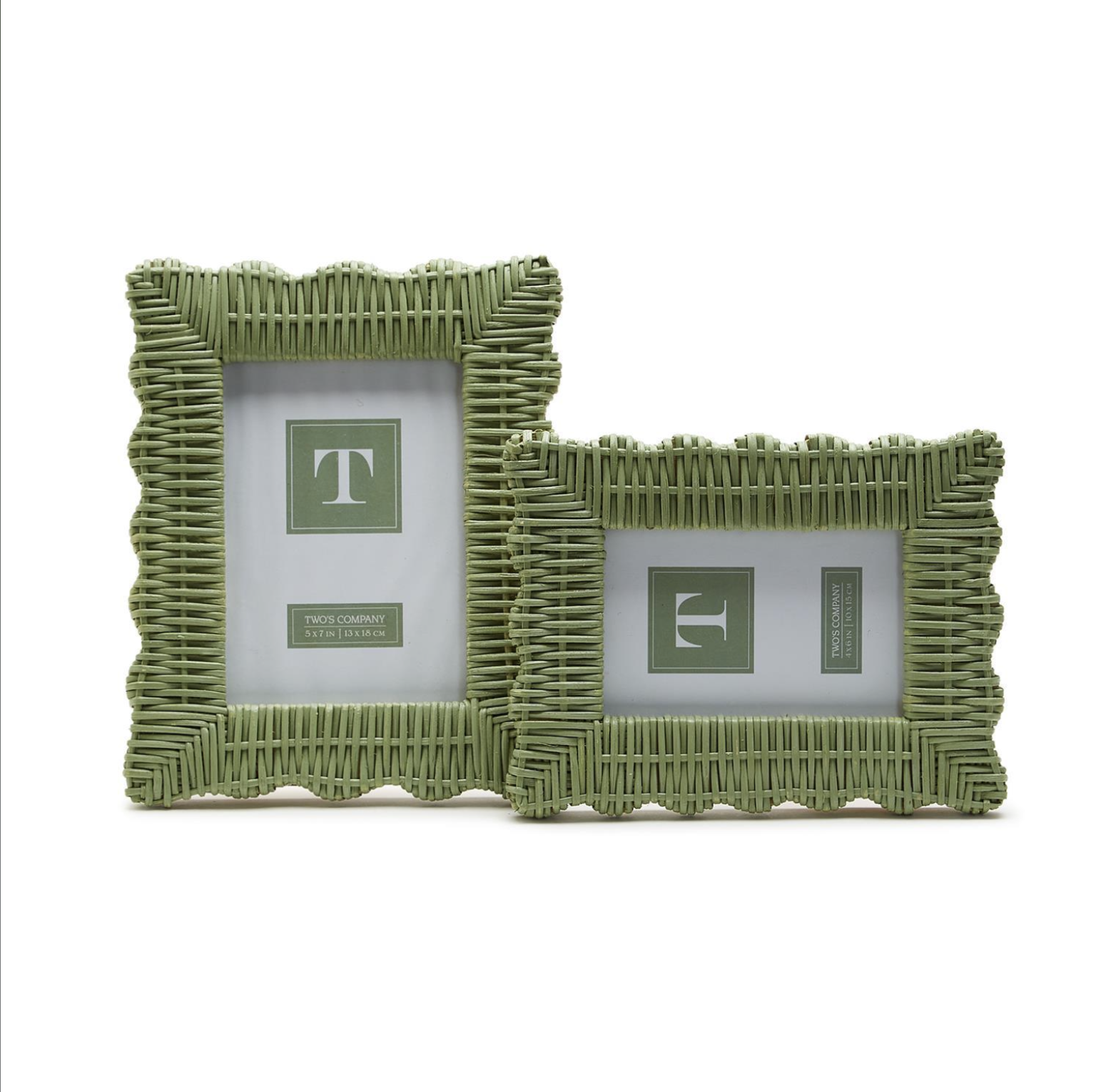 Green Wicker Photo Frame 4x 6