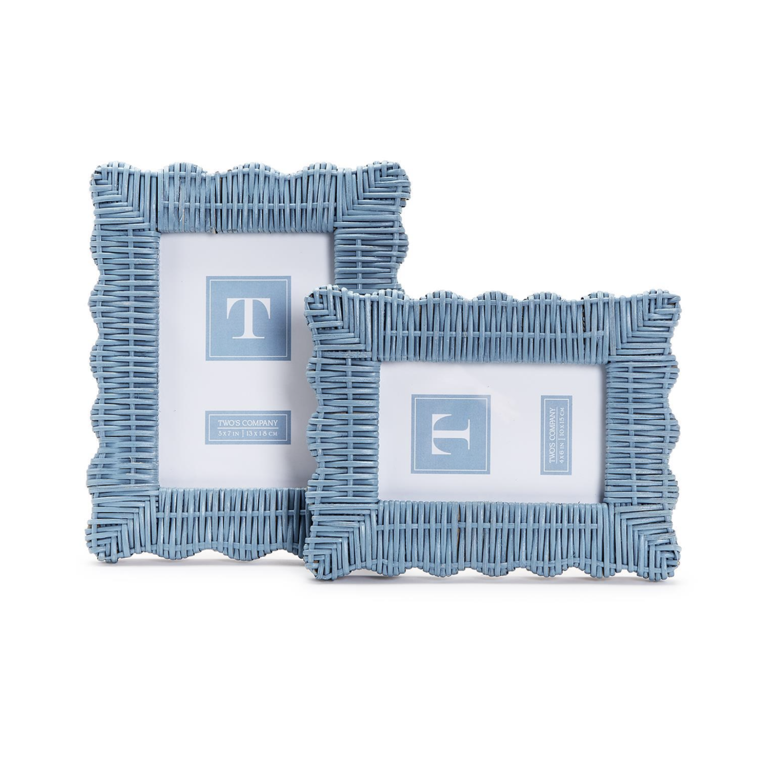 Blue Wicker Weave Photo Frame 5x7