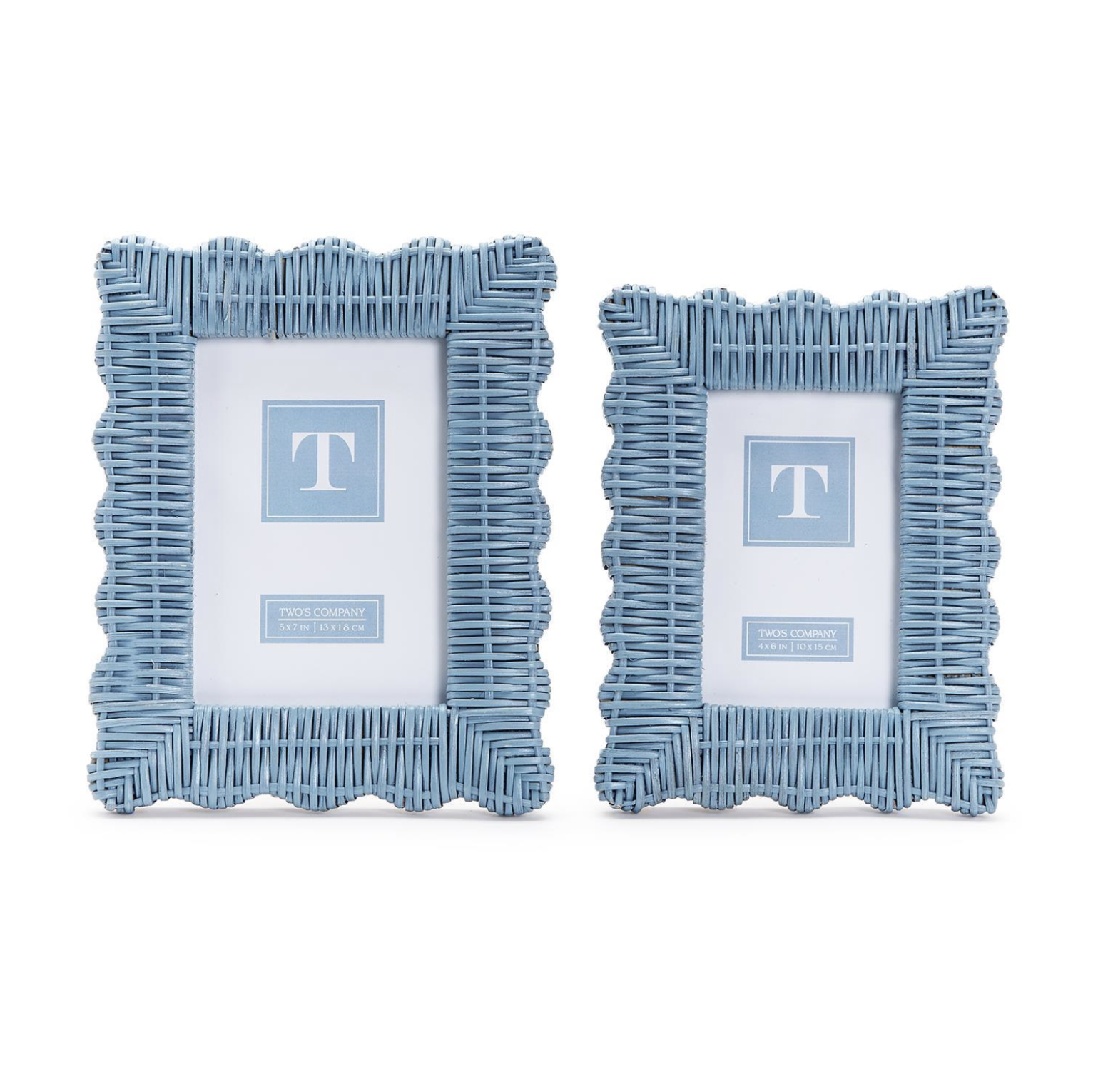 Blue Wicker Weave Photo Frame 5x7