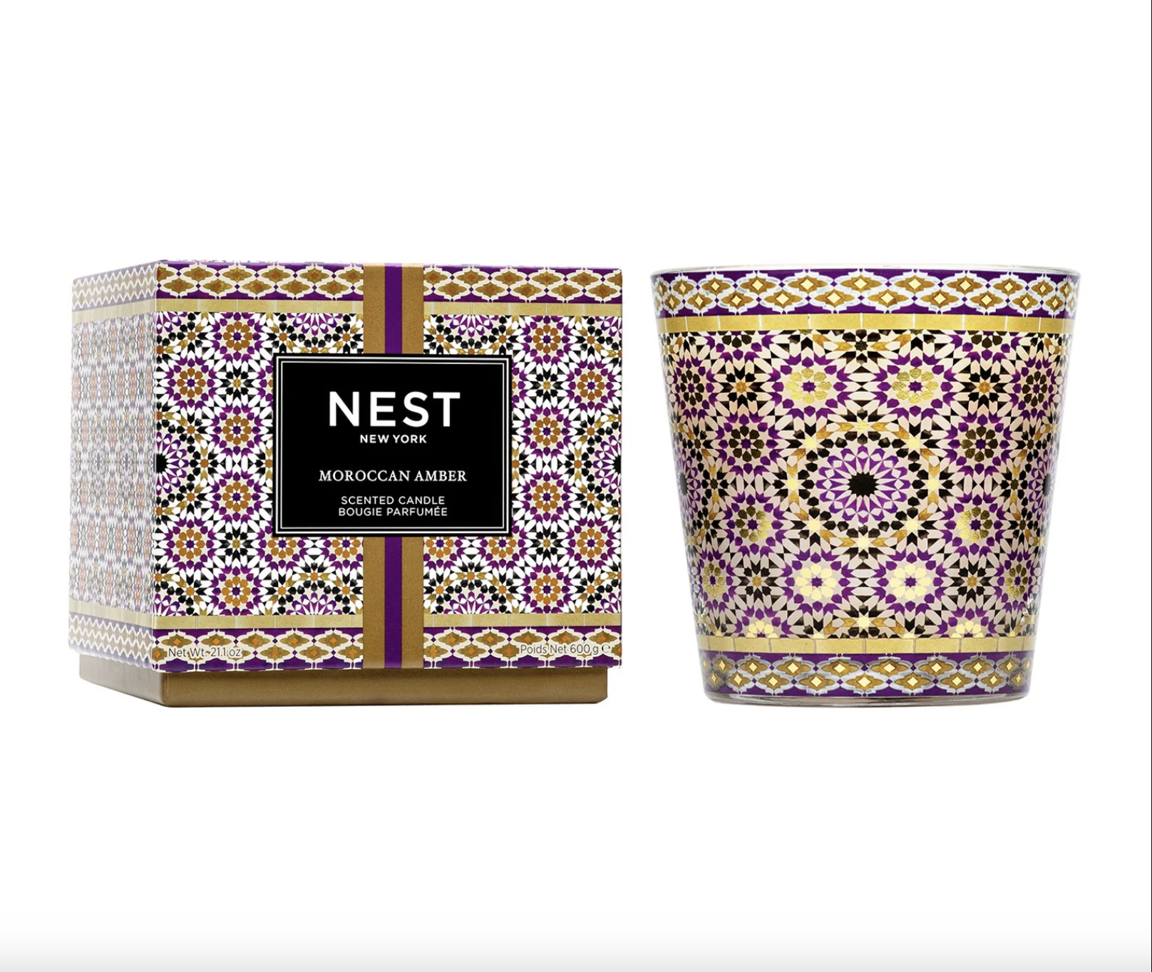 Moroccan Amber Decorative 3-Wick Candle