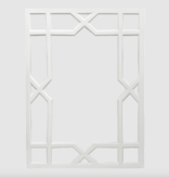 White Lacquer Vero Trellis Mirror