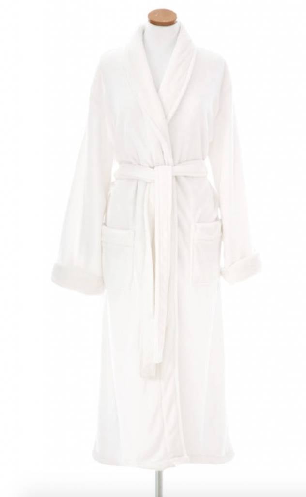 white fleece dressing gowns