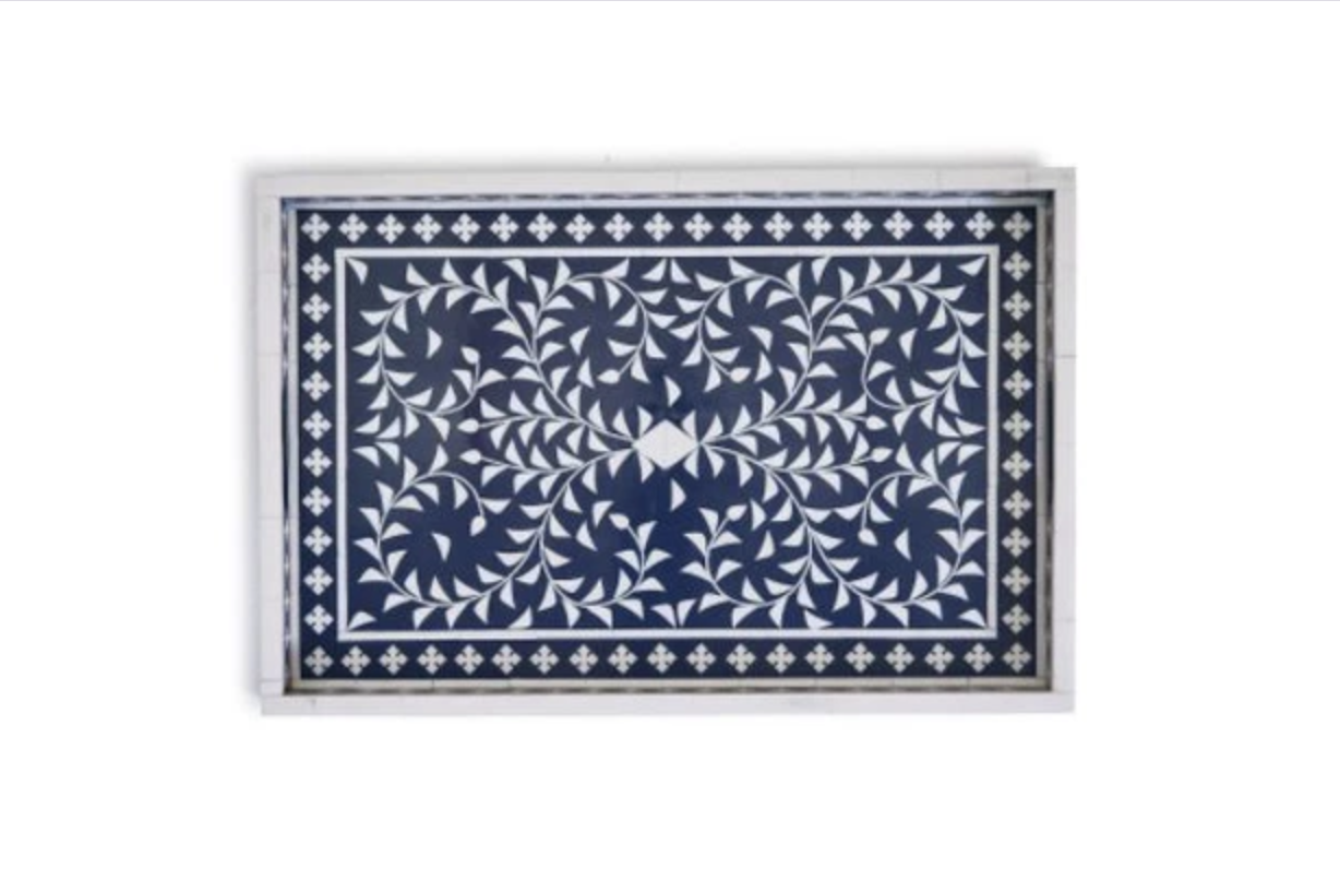 Jaipur Palace Blue/White Serving Tray