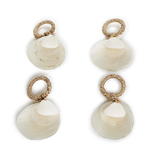 Crafted Capiz Shell Napkin Rings  - Set of 4