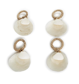 Crafted Capiz Shell Napkin Rings  - Set of 4