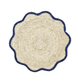 Handwoven Scalloped Edge Placemats - Set of 4