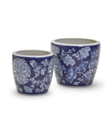 Blue and White Hand Painted Planter