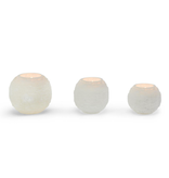 Glaciers Selenite Crystal Sphere Candleholder