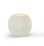 Glaciers Selenite Crystal Sphere Candleholder