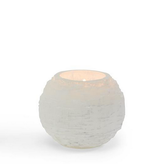 Glaciers Selenite Crystal Sphere Candleholder