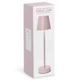 LED Portable Cordless Table Lamp with Scalloped Edge Shade in Gift Box