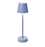 LED Portable Cordless Table Lamp with Scalloped Edge Shade in Gift Box