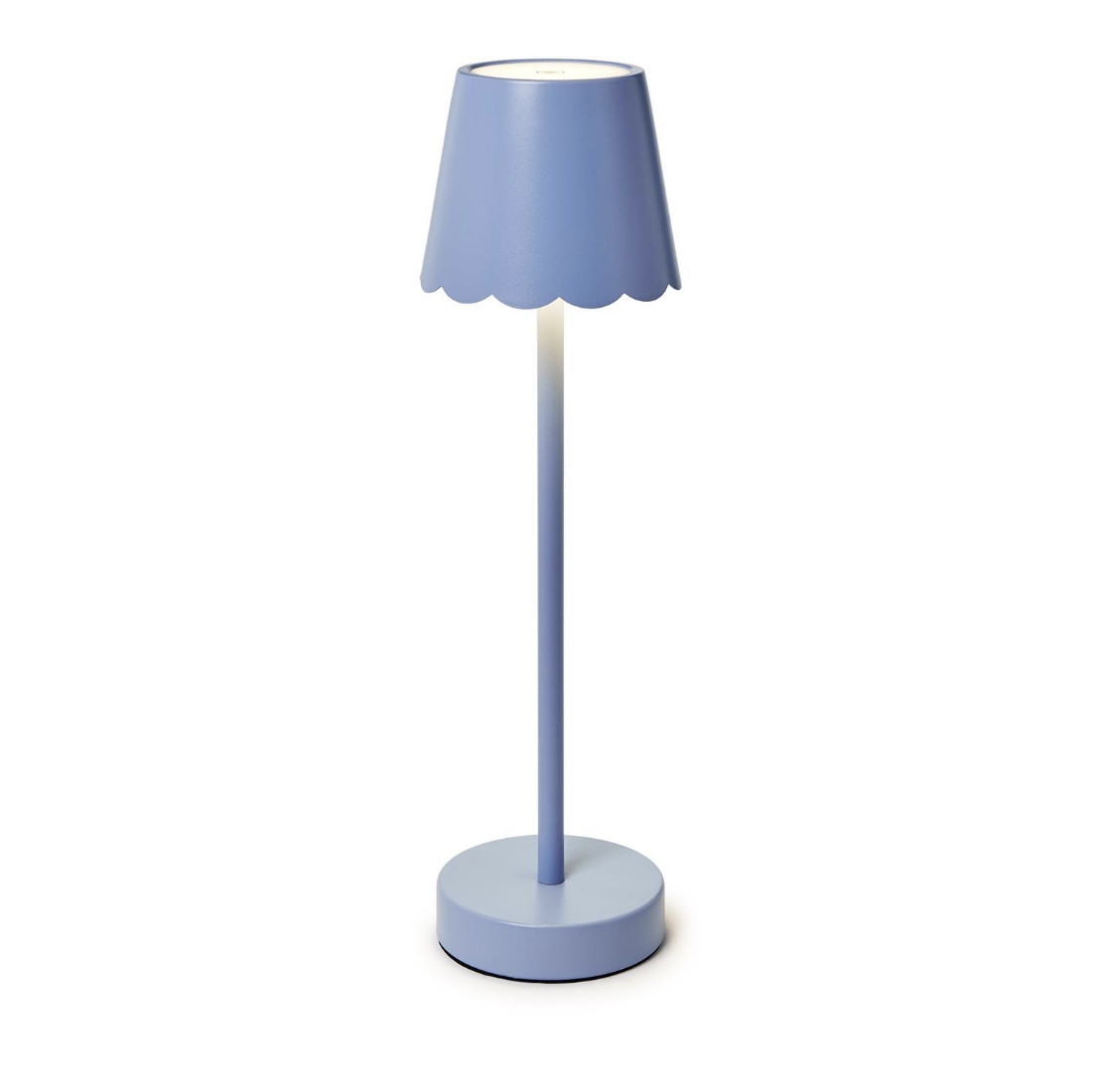 LED Portable Cordless Table Lamp with Scalloped Edge Shade in Gift Box